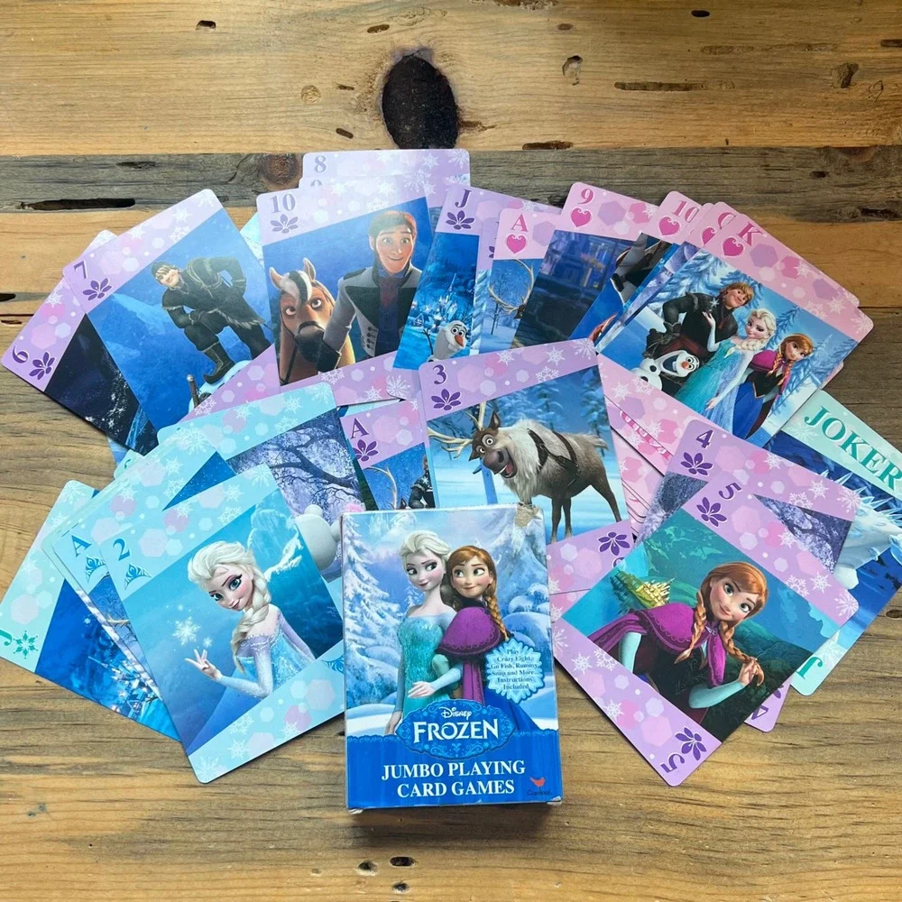 Disney Frozen Princess Jumbo Playing‎ Card Games Set with Card Holders